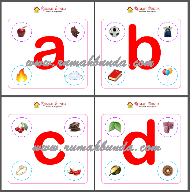 Gambar Flashcard Gratis Rumah Bunda Download Huruf Gambar Abjad Kecil Di Rebanas Rebanas